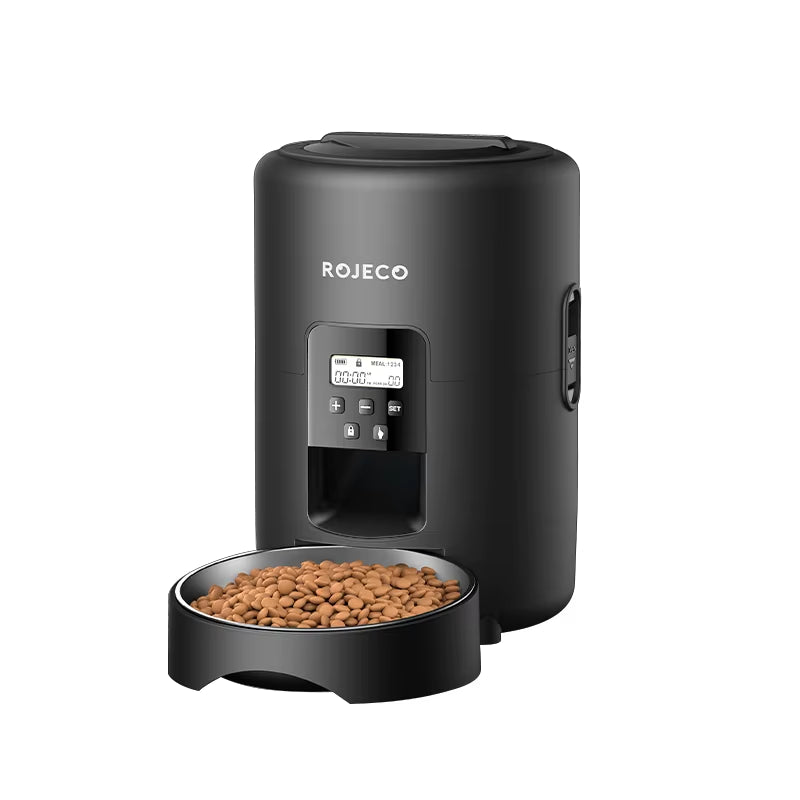 2L Automatic Pet Feeder Smart Auto Dog & Cat Food Kibble Button Version Smart Dog Feeder Dispenser Pet Feeding Supplies